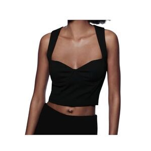 Zara Black Bustier top EUC